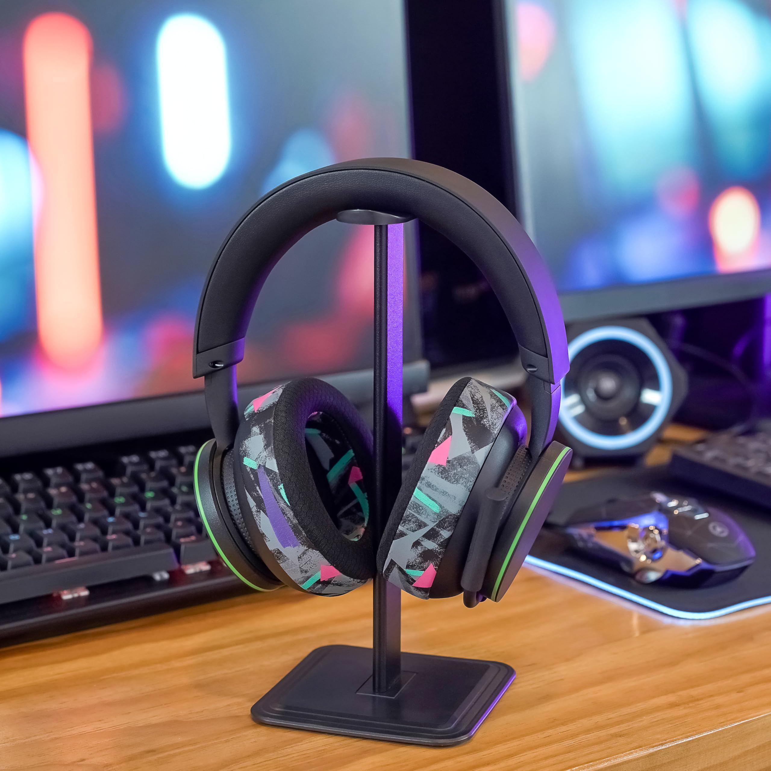 WC Freeze Xbox Wireless - Cooling Gel Earpads for Xbox Wireless Gaming Headset by Wicked Cushions - Boost Comfort, Thickness, & Sound Isolation for Epic Gaming | 90's Black - Image 3