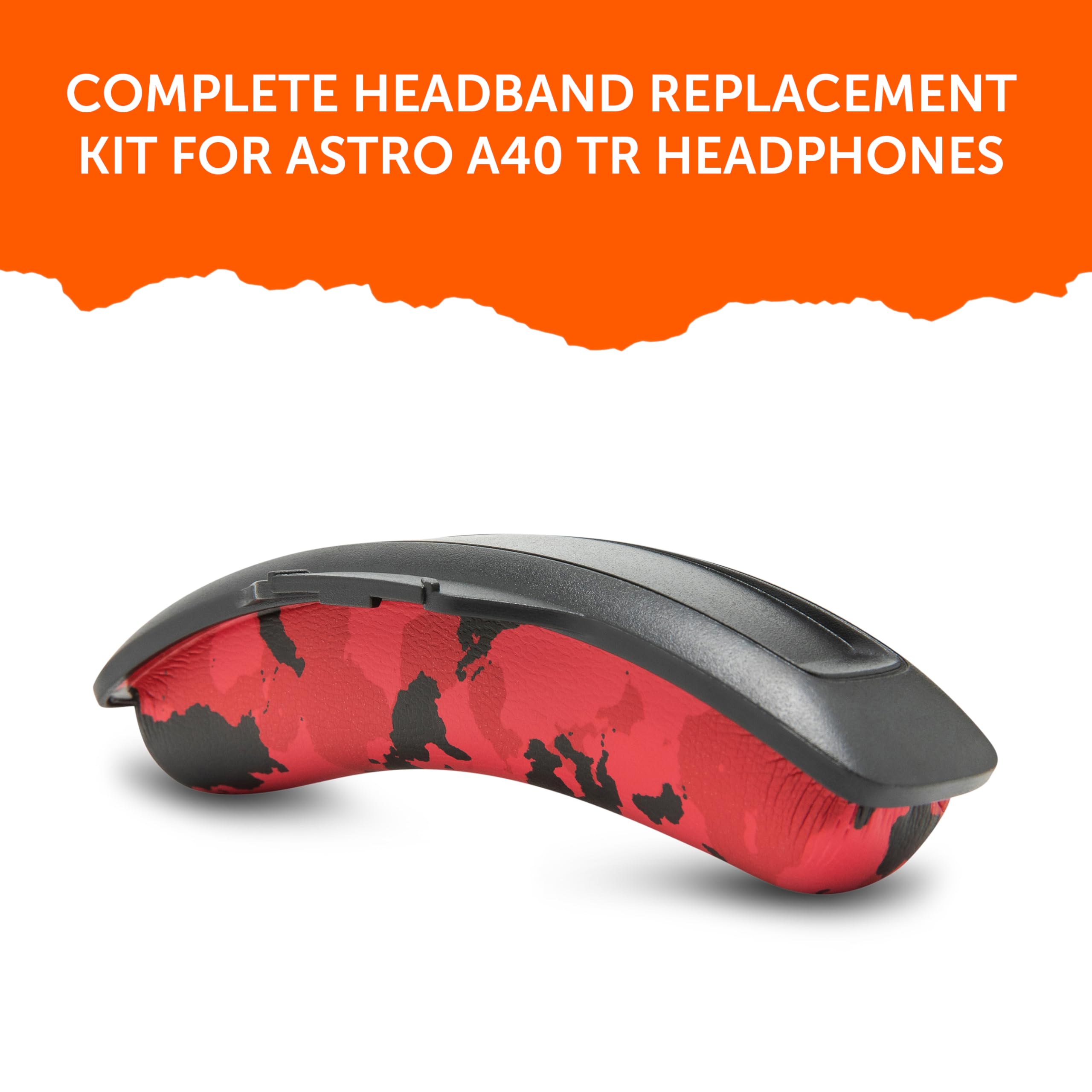 WC Mod Kit A40 – Cooling Gel Earpads + Headband Replacement Compatible with Astro A40 Gen 4 & A40 TR by Wicked Cushions | Enhanced Comfort, Cooling & Durability | Red Camo - Image 6