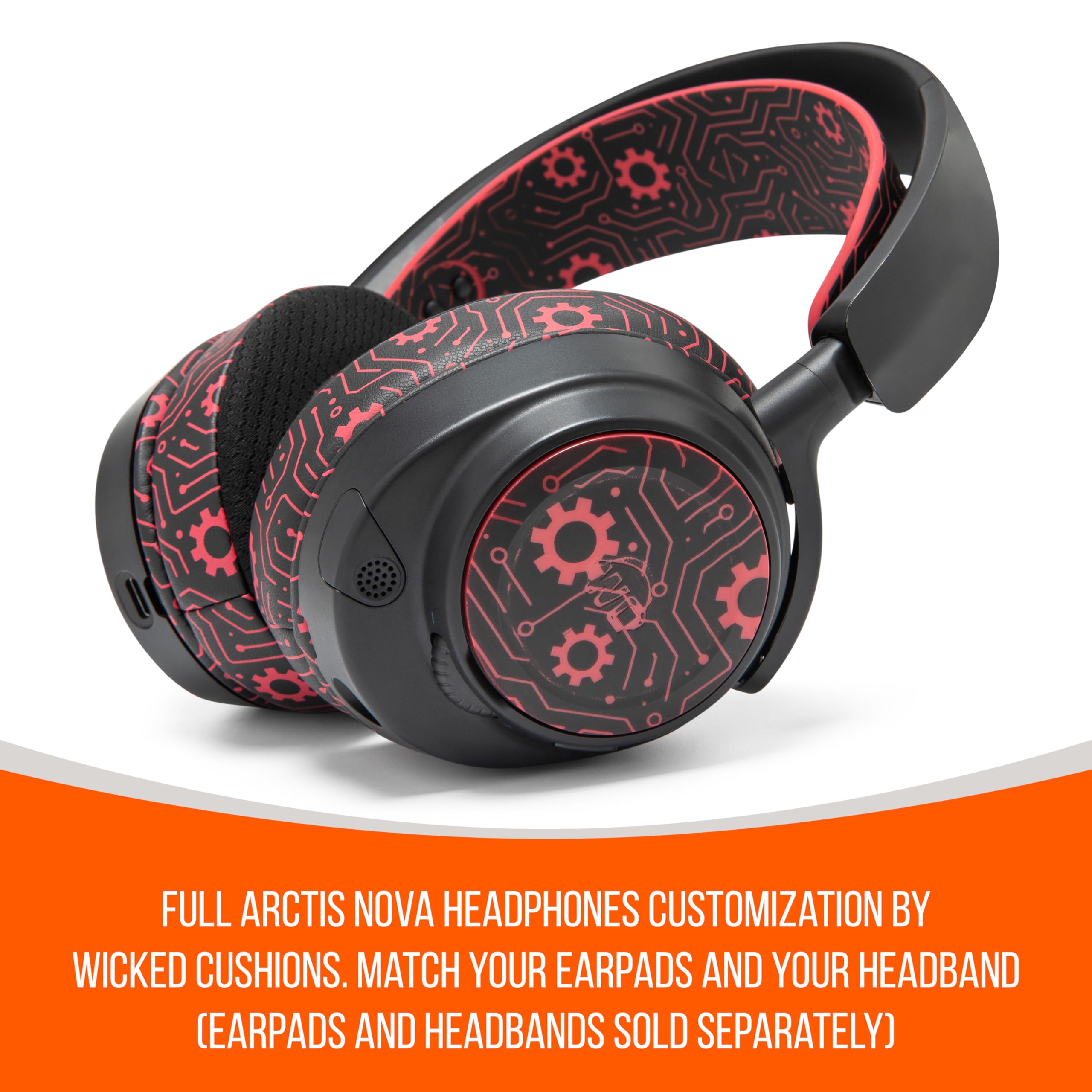 WC Mod Kit Nova Pro Wireless & Nova Elite Techne Edition - Cooling Gel Earpads, Silicone Headband, & Magnetic Plates for SteelSeries Arctis Nova Pro Wireless & Nova Elite by Wicked Cushions - Image 7