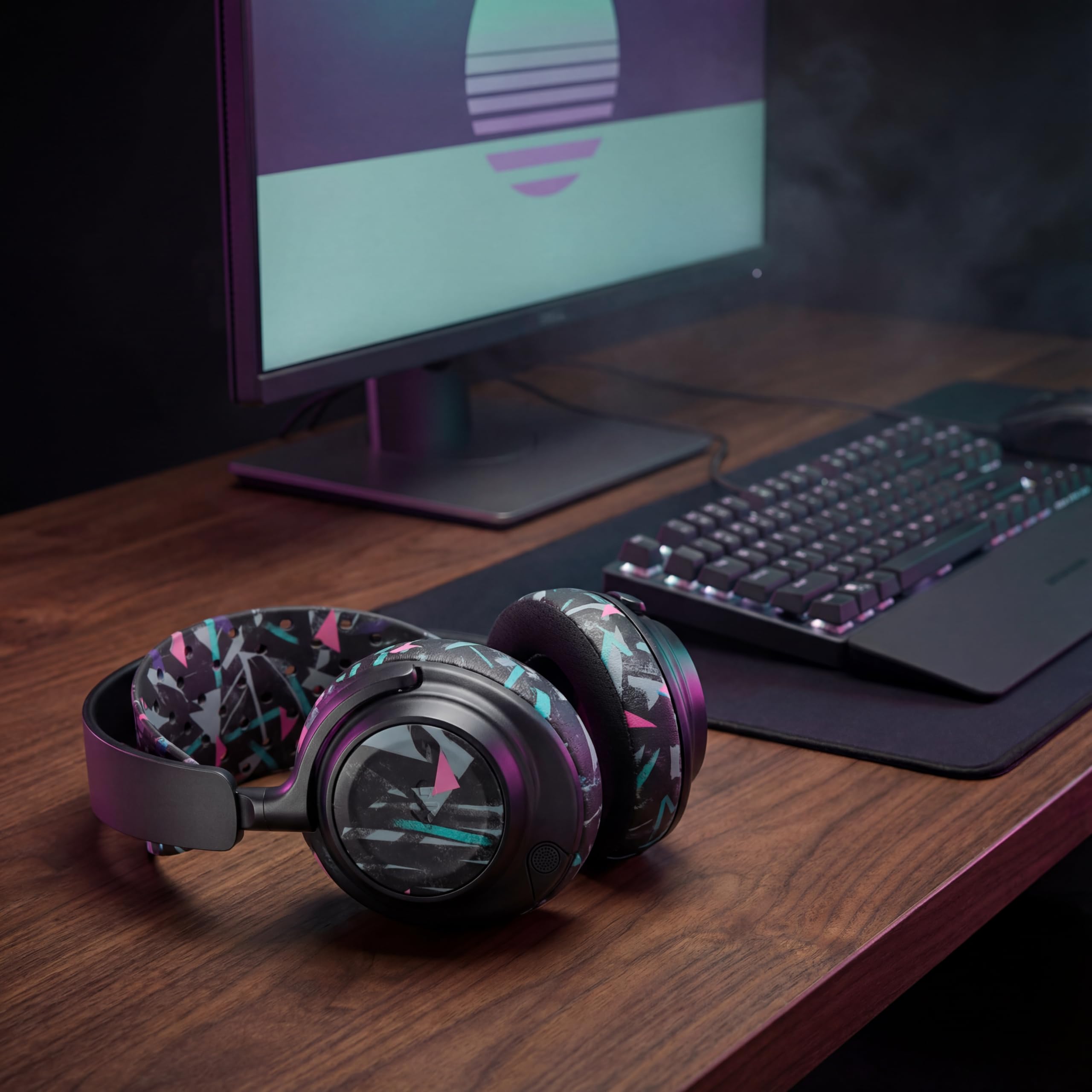 WC Modkit V2 Nova Pro Wireless & Nova Elite - Gel Earpads, Extra-Wide Headband, & Side Plates for Arctis Nova Pro Wireless & Nova Elite by Wicked Cushions | 90's Black - Image 3