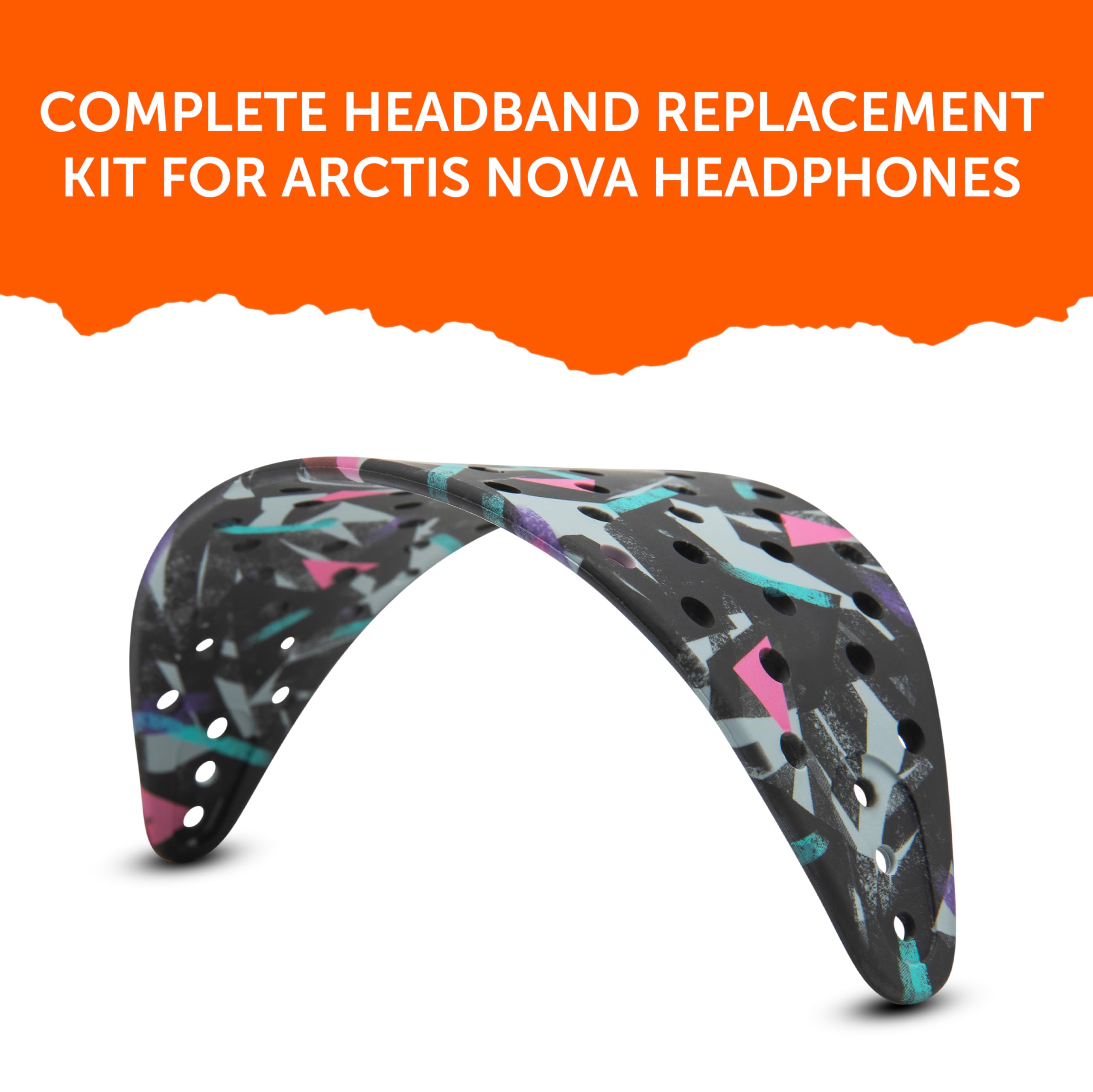 WC Modkit V2 Nova Pro Wireless & Nova Elite - Gel Earpads, Extra-Wide Headband, & Side Plates for Arctis Nova Pro Wireless & Nova Elite by Wicked Cushions | 90's Black - Image 6