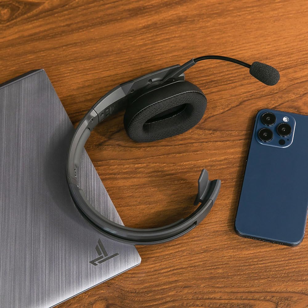 WC PadZ B450-XT - Extra Large Hybrid Earpads for BlueParrot B450XT & S450 by Wicked Cushions | Enhanced Comfort & Breathable Sports Fabric | Black - Image 3