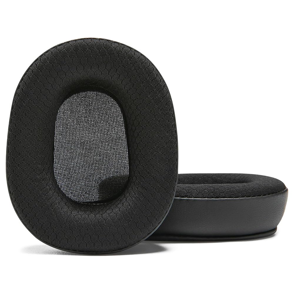 WC PadZ B450-XT - Extra Large Hybrid Earpads for BlueParrot B450XT & S450 by Wicked Cushions | Enhanced Comfort & Breathable Sports Fabric | Black - Image 7