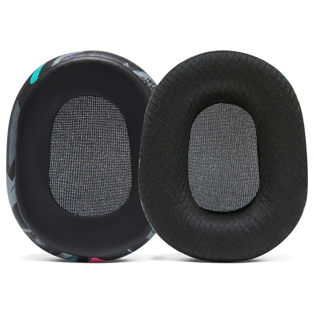 WC PadZ B450-XT - Extra Large Hybrid Earpads for BlueParrot B450XT & S450 by Wicked Cushions | Enhanced Comfort & Breathable Sports Fabric | 90's Black - Image 6
