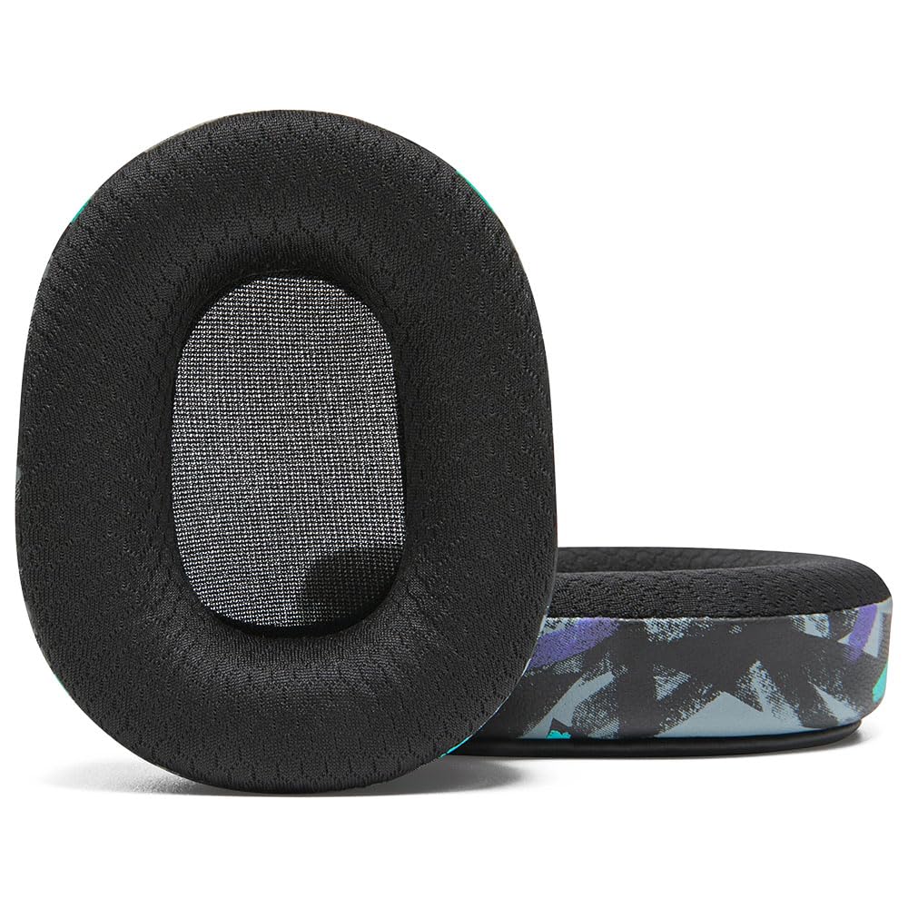 WC PadZ B450-XT - Extra Large Hybrid Earpads for BlueParrot B450XT & S450 by Wicked Cushions | Enhanced Comfort & Breathable Sports Fabric | 90's Black - Image 7