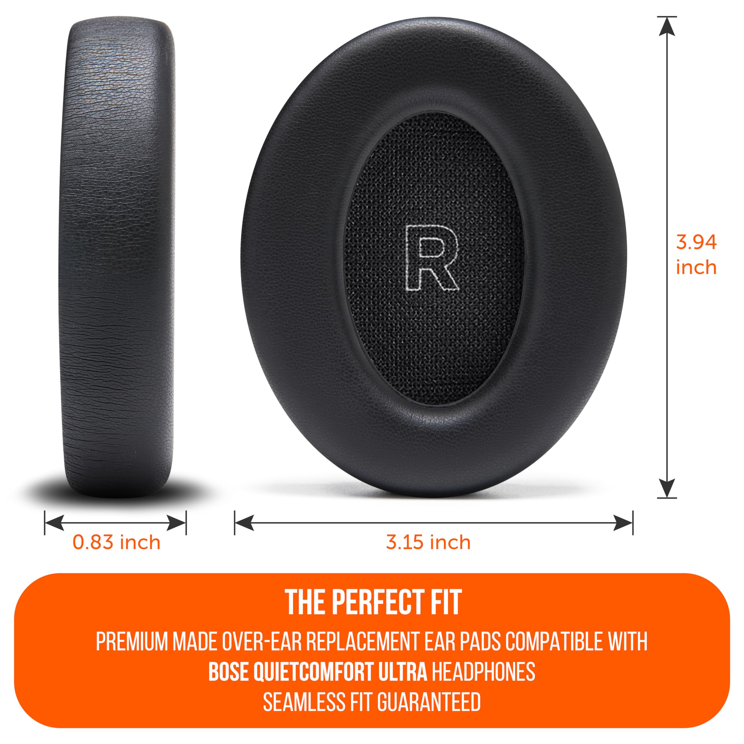 WC PadZ QC Ultra – Upgraded Replacement Earpads Compatible with Bose QuietComfort Ultra Gen 1 & Gen 2 by Wicked Cushions | Enhanced Comfort, Thickness & Durability | Black - Image 5